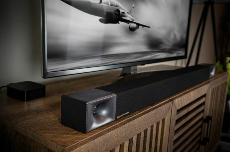 a sleek and modern audio device, offering unparalleled sound clarity for an immersive home theater experience.