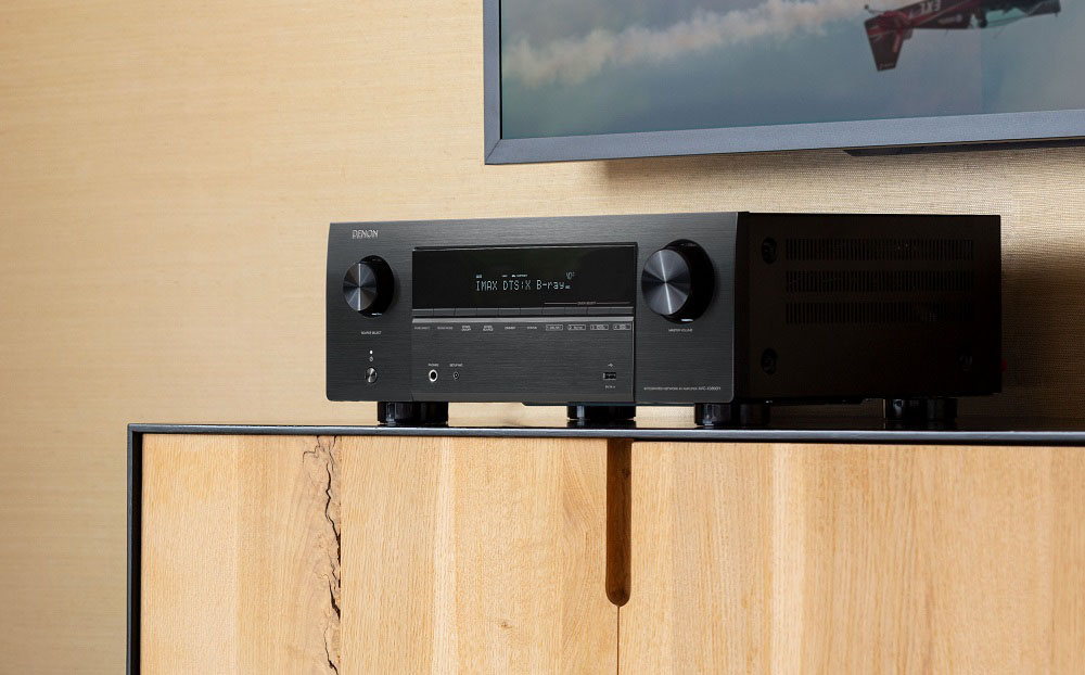 Mauritz Satellite Services featuring the Denon AVR-X3800H, a cutting-edge audio-video receiver for premium sound and visuals.